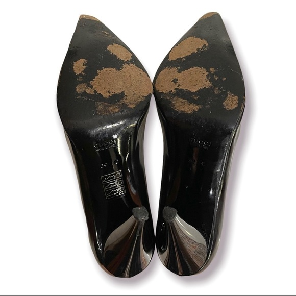 GUCCI Black Patent Leather Vintage Pumps 39 - Picture 5 of 9
